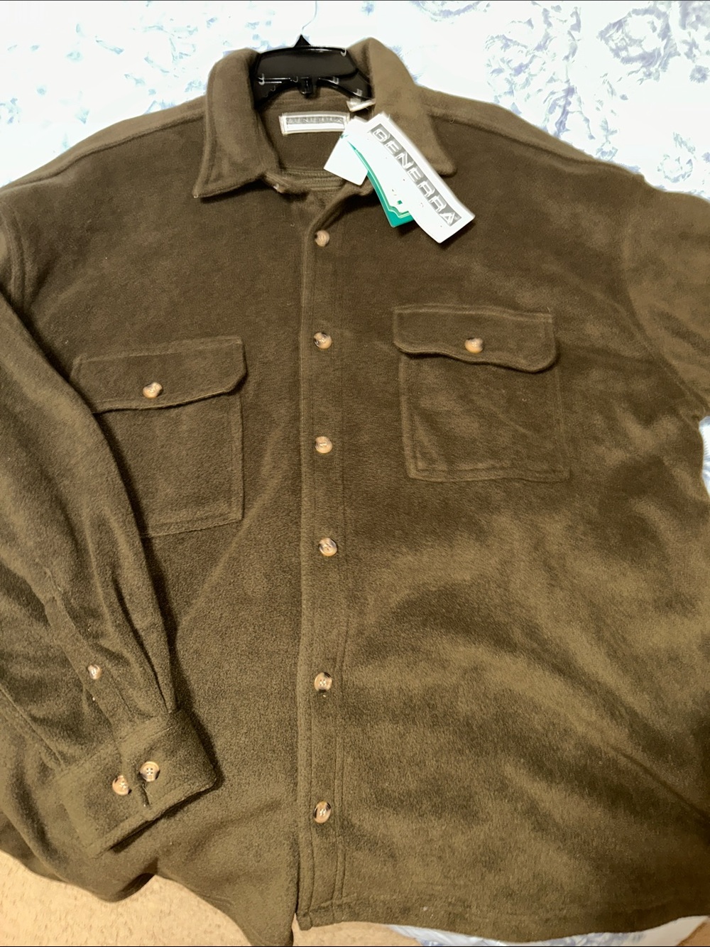 Ben Sherman Olive Fleece Shirt Jacket